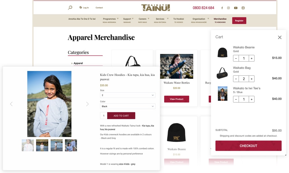 Waikato Tainui E-commerce solution