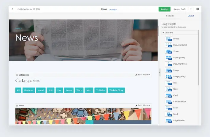 Te Waka website