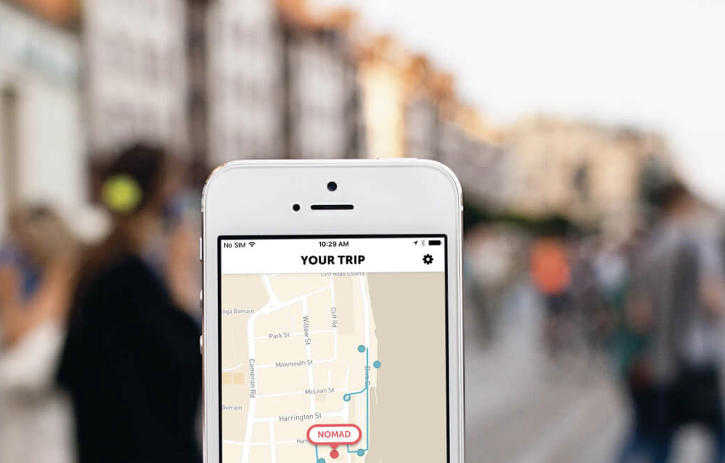 a phone showing a map