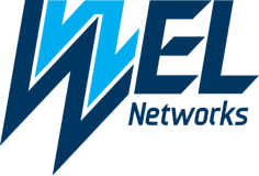 a blue and black logo