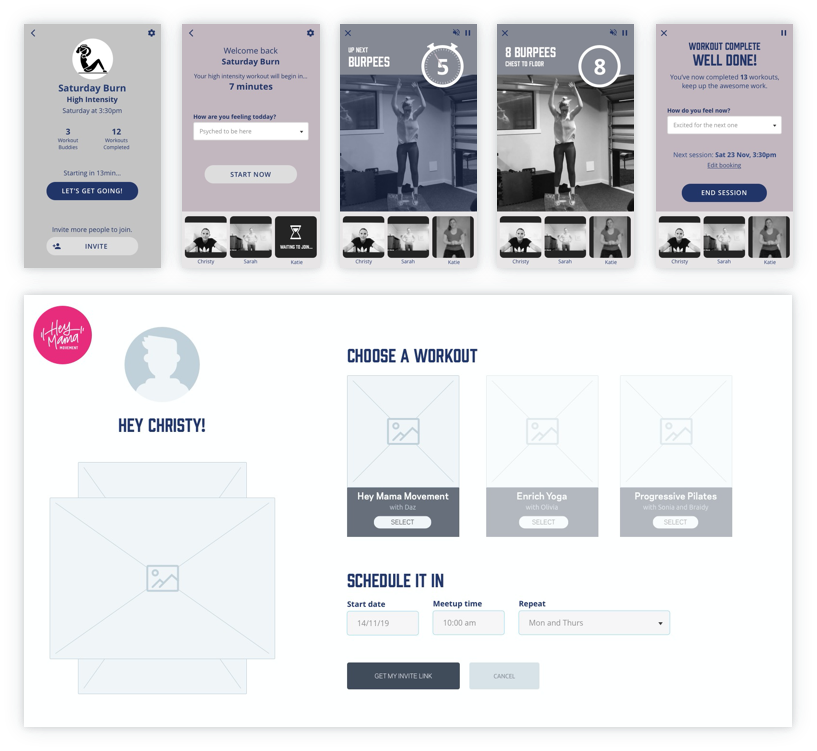 a screenshot of a fitness app